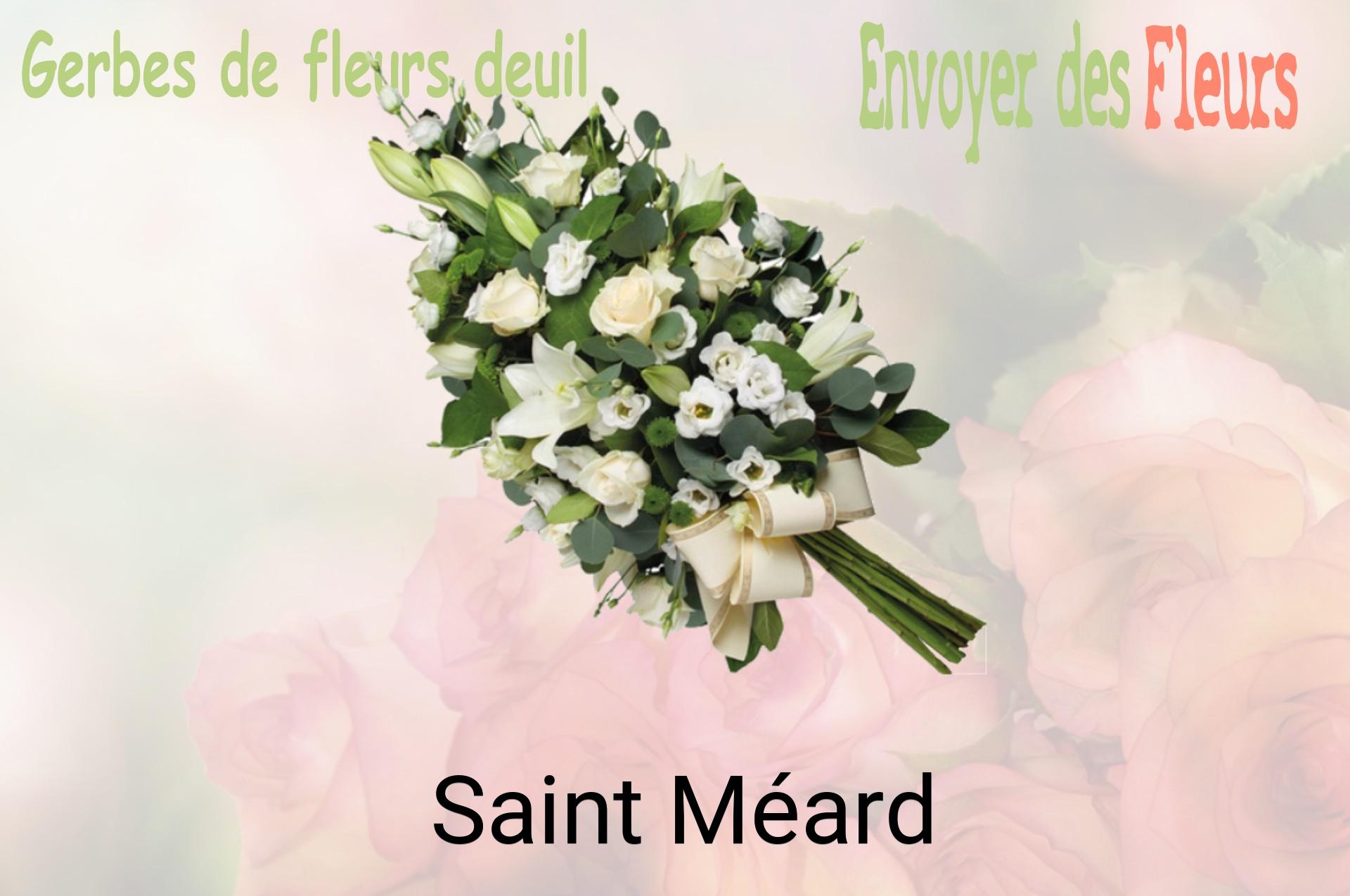 Gerbe de fleurs de deuil livrée à Saint-Méard